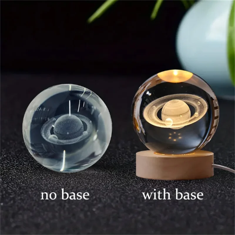 3D Crystal Ball Planet Night Light