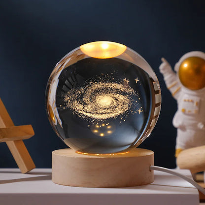 3D Crystal Ball Planet Night Light