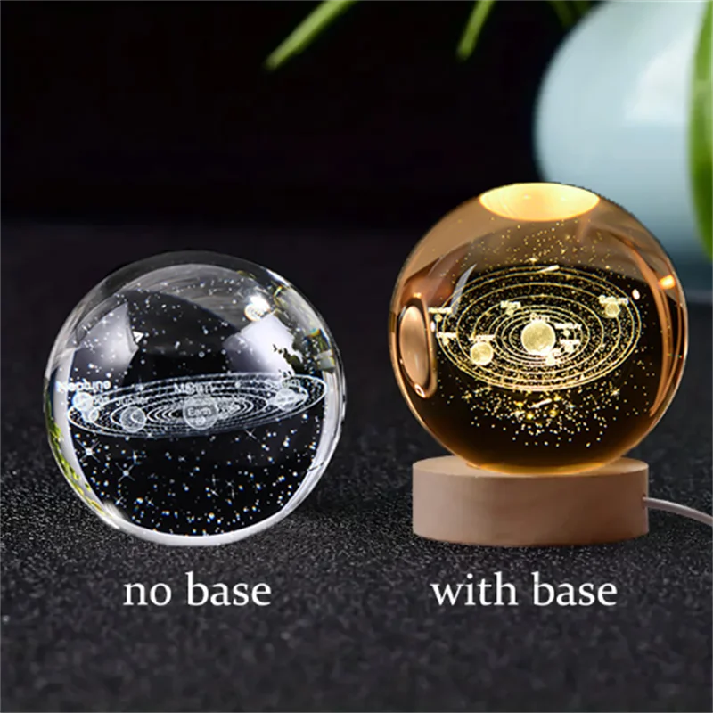 3D Crystal Ball Planet Night Light