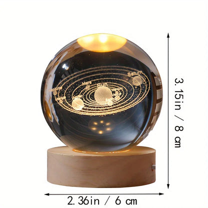 3D Crystal Ball Planet Night Light