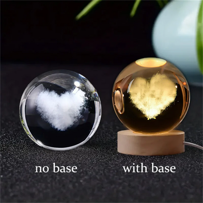 3D Crystal Ball Planet Night Light