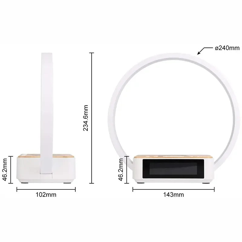 3 in 1 Wireless Charging Bedside Lamp