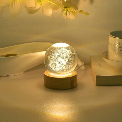 3D Crystal Ball Planet Night Light